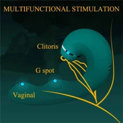 Diagrama do vibrador estimulando clitóris, ponto G e vagina