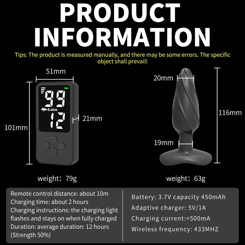 Plug Anal Choque Elétrico 99 Níveis Low High Plug Anal Choque Elétrico 99 Níveis Low High