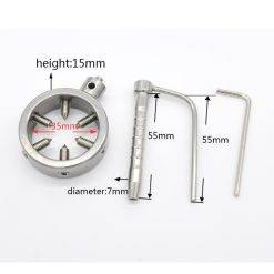 Chaste bird fechadura de parafuso de aço inoxidável, anéis de pênis, trava de castidade, bloqueio de testículos de testículos, dentes, anel peniano, braçadeira de pau, a096 Cintos de Castidade