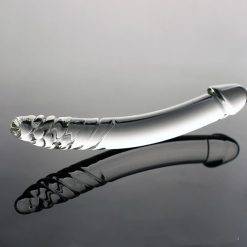 Lobo preto pyrex vibrador de vidro falso pênis cristal contas anal plug bunda massageador próstata g ponto masturbação sexo feminino brinquedo erótico Inserção