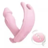 Vibrador de calcinha rosa com controle remoto sem fio