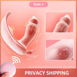 Vibrador vestível em V rosa com controle remoto