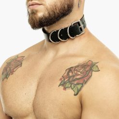 2022 fetish homem arnês de couro colar artesanal estilo punk pescoço gargantilha bdsm bondage gay roupas acessórios exóticos Vestuário