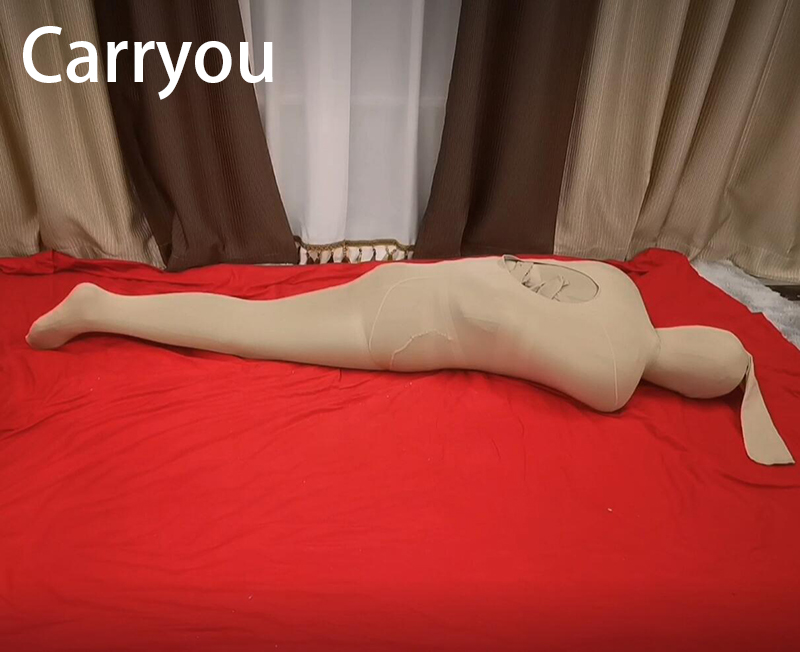 Super óleo brilhante apertado corpo inteiro meias saco de dormir múmia bondage pullover oleosa de uma peça só collants all-inclusive