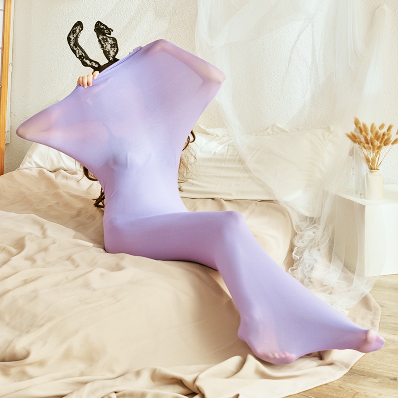 Velvet all-inclusive meias saco de dormir múmia meias corpo inteiro envoltório bondage uma peça zentai collants