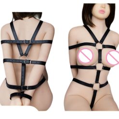 Bdsm arnês braço de algodão bondage peito de retenção de peito masculino para mulher sexy lockable algemas feminino BDSM Bondage