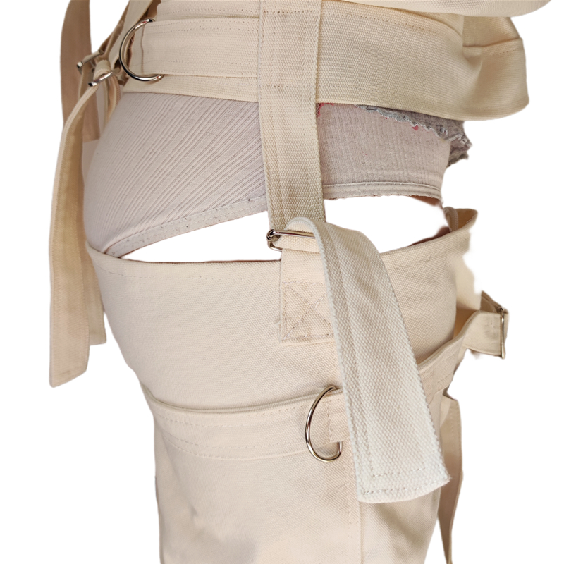 Auto bondage resistente canvas pernas binder restrições straitjacket calças bdsm Auto bondage resistente canvas pernas binder restrições straitjacket calças bdsm