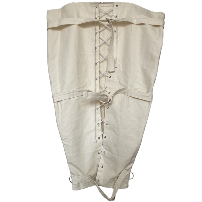 Auto bondage resistente canvas pernas binder restrições straitjacket calças bdsm BDSM Bondage