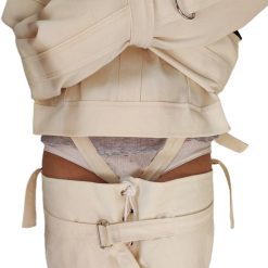 Auto bondage resistente canvas pernas binder restrições straitjacket calças bdsm BDSM Bondage