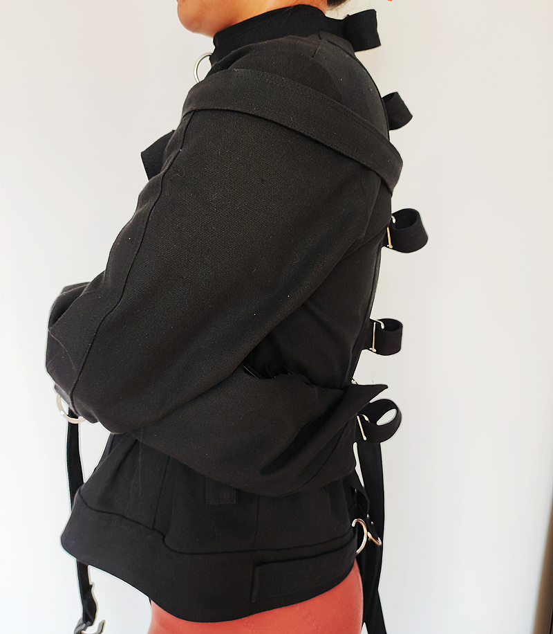 Abdl canvas straitjacket bondage engrenagem corpo restrições terno jaqueta reta dispositivo homem mulher