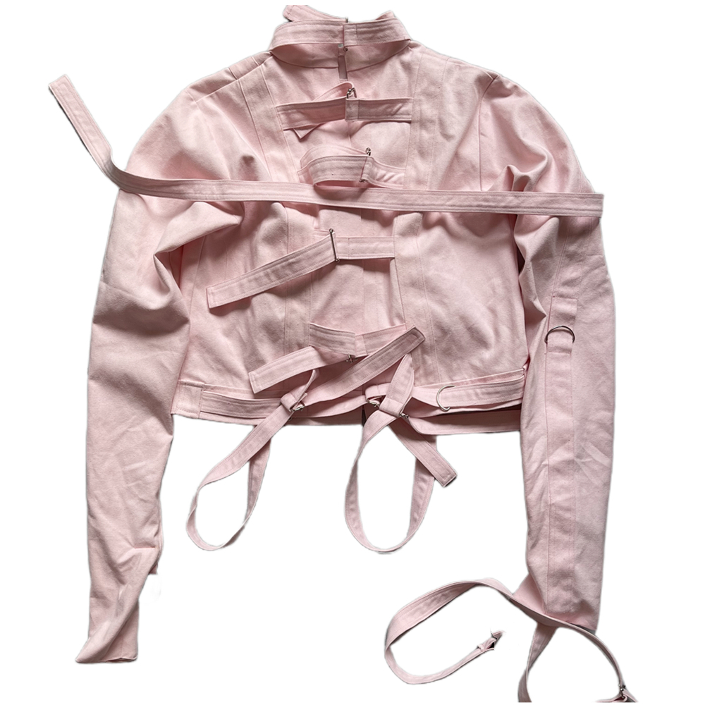 Abdl canvas straitjacket bondage engrenagem corpo restrições terno jaqueta reta dispositivo homem mulher
