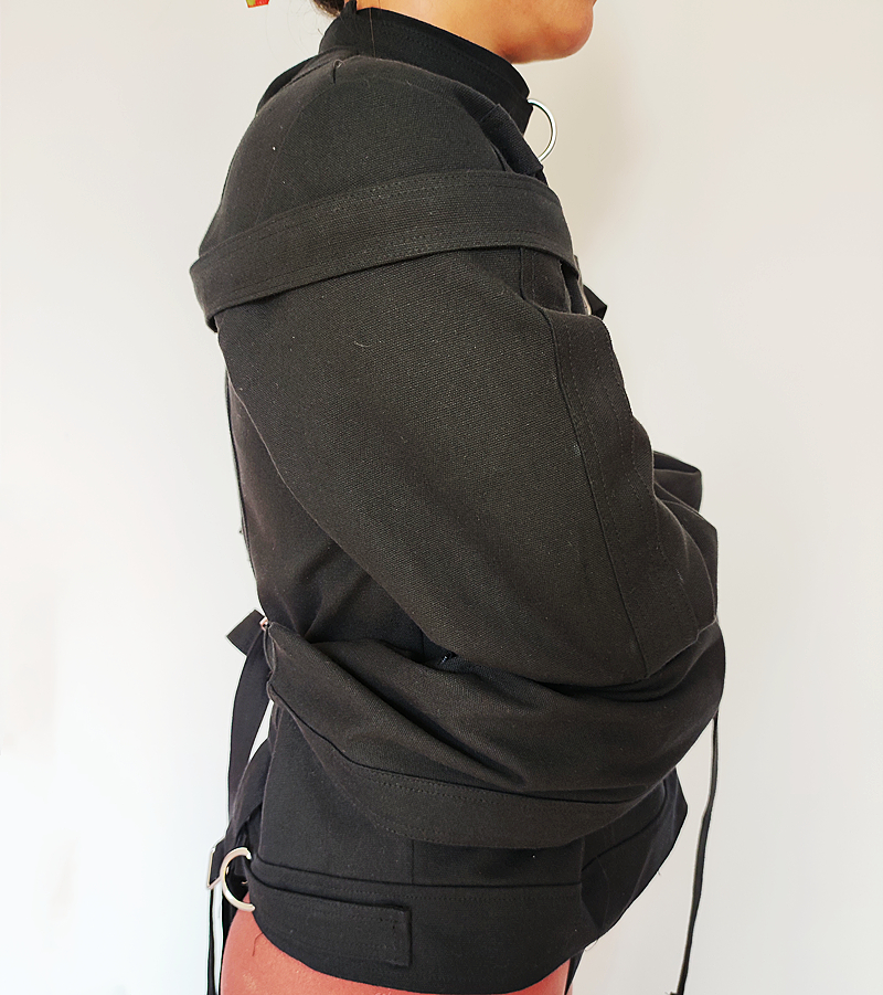Abdl canvas straitjacket bondage engrenagem corpo restrições terno jaqueta reta dispositivo homem mulher