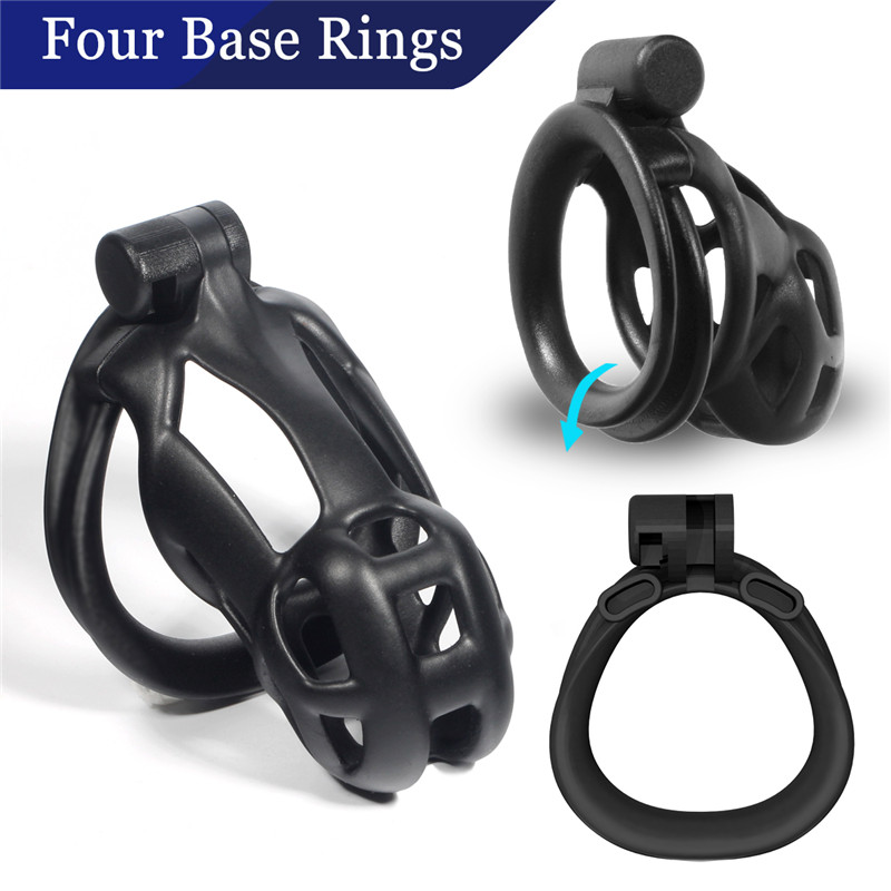 2022 cobra 4.0 dispositivo de castidade masculina com 4 anéis do pênis do punho do dobro-arco, gaiola do galo, fechamento da castidade, gaiola do pênis, brinquedos sexuais para o homem gay