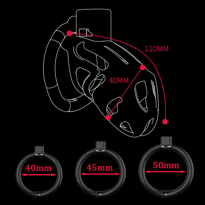 Gaiola super leve do galo da loja do sexo com 3 anéis do pênis, fechamento da castidade, gaiola do pênis, dispositivo masculino da castidade, brinquedos adultos do sexo de bdsm para o homem gay