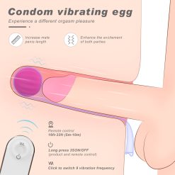 Novo controle sem fio masculino glans built-in preservativo vibratório bola g ponto estimulação vaginal vibrador ovo sexo brinquedos para casais Vibradores