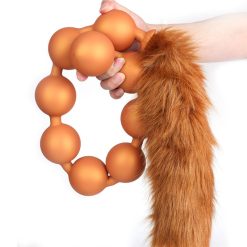 Super longo luminoso ovo spawn formação anal contas profundo vaginal ânus dilatador enorme silicone cauda butt plug brinquedos sexuais para homens Inserção