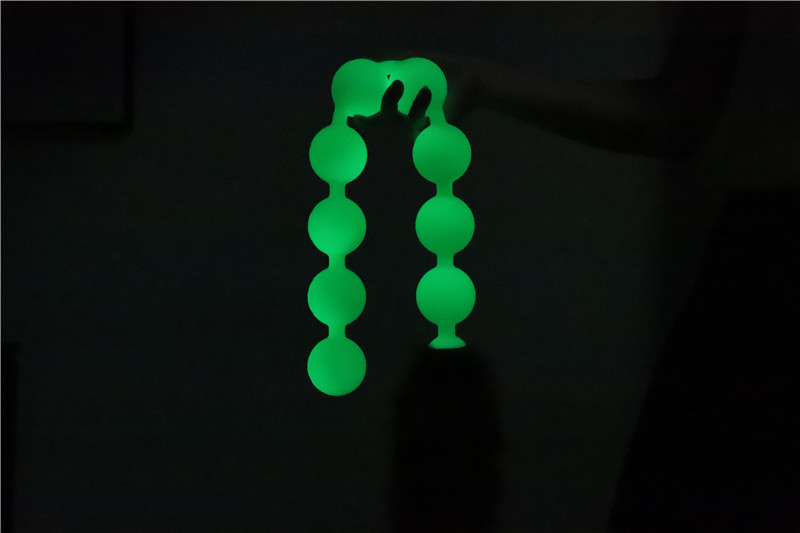 Super longo luminoso ovo spawn formação anal contas profundo vaginal ânus dilatador enorme silicone cauda butt plug brinquedos sexuais para homens