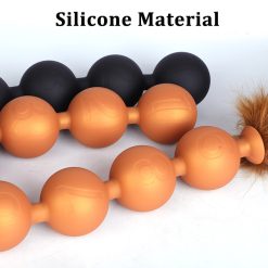 Super longo luminoso ovo spawn formação anal contas profundo vaginal ânus dilatador enorme silicone cauda butt plug brinquedos sexuais para homens Inserção