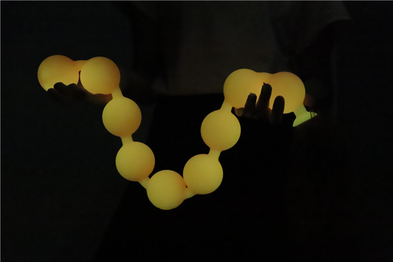 Super longo luminoso ovo spawn formação anal contas profundo vaginal ânus dilatador enorme silicone cauda butt plug brinquedos sexuais para homens