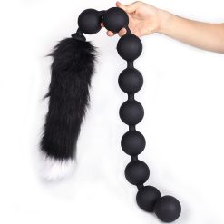 Super longo luminoso ovo spawn formação anal contas profundo vaginal ânus dilatador enorme silicone cauda butt plug brinquedos sexuais para homens Inserção