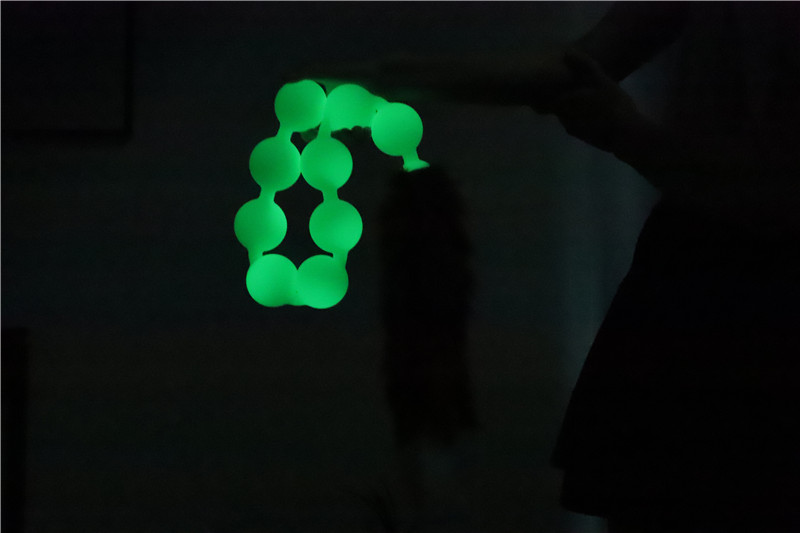 Super longo luminoso ovo spawn formação anal contas profundo vaginal ânus dilatador enorme silicone cauda butt plug brinquedos sexuais para homens