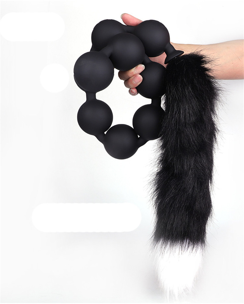 Super longo luminoso ovo spawn formação anal contas profundo vaginal ânus dilatador enorme silicone cauda butt plug brinquedos sexuais para homens