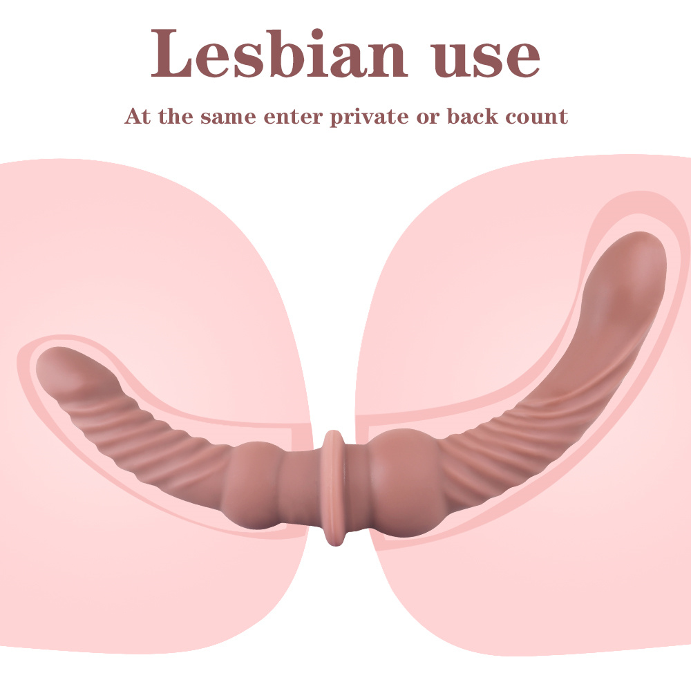 Dupla penetração grossa dildo strapon para casais lésbicas longo dois cabeças terminou falos masturbação anal mulher para o homem