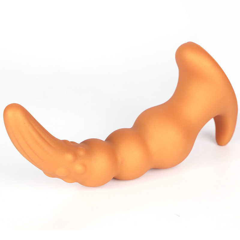 Plug Anal Triple Estimulador Próstata Grande Silicone Macio Trainner