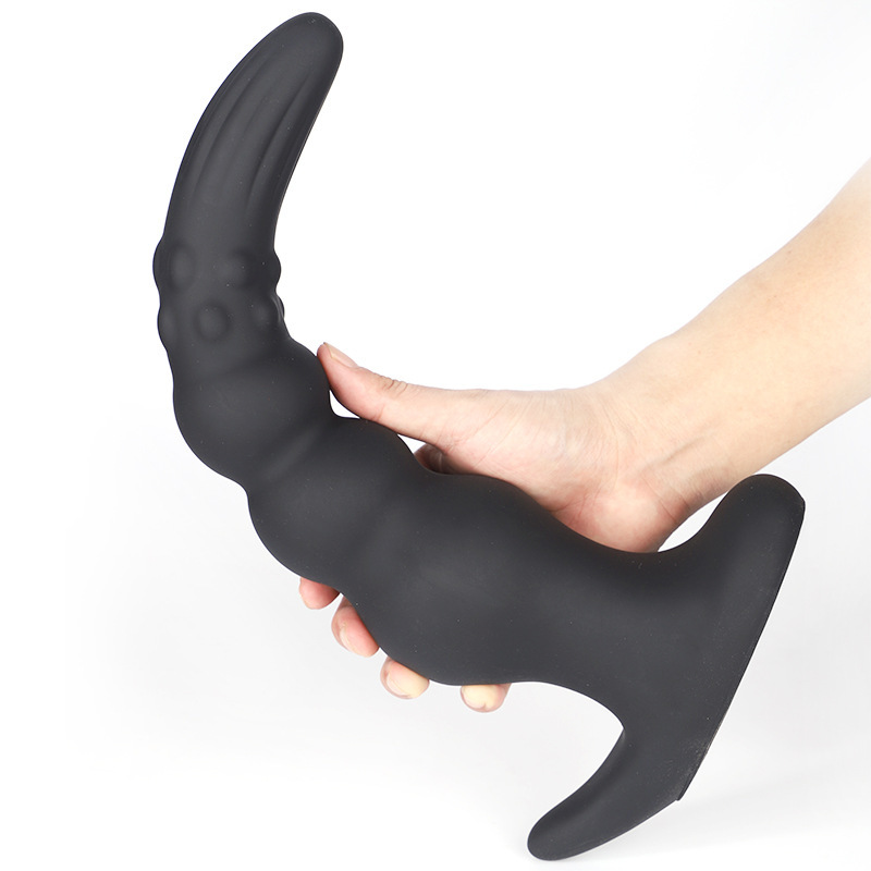 Plug Anal Triple Estimulador Próstata Grande Silicone Macio Trainner