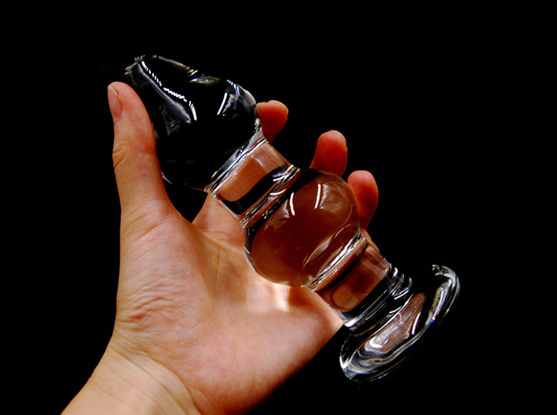 80mm grande cristal vibrador pyrex vidro anal butt plug talão vagina dildo adulto próstata g-ponto masturbação brinquedo do sexo para homens femininos gay