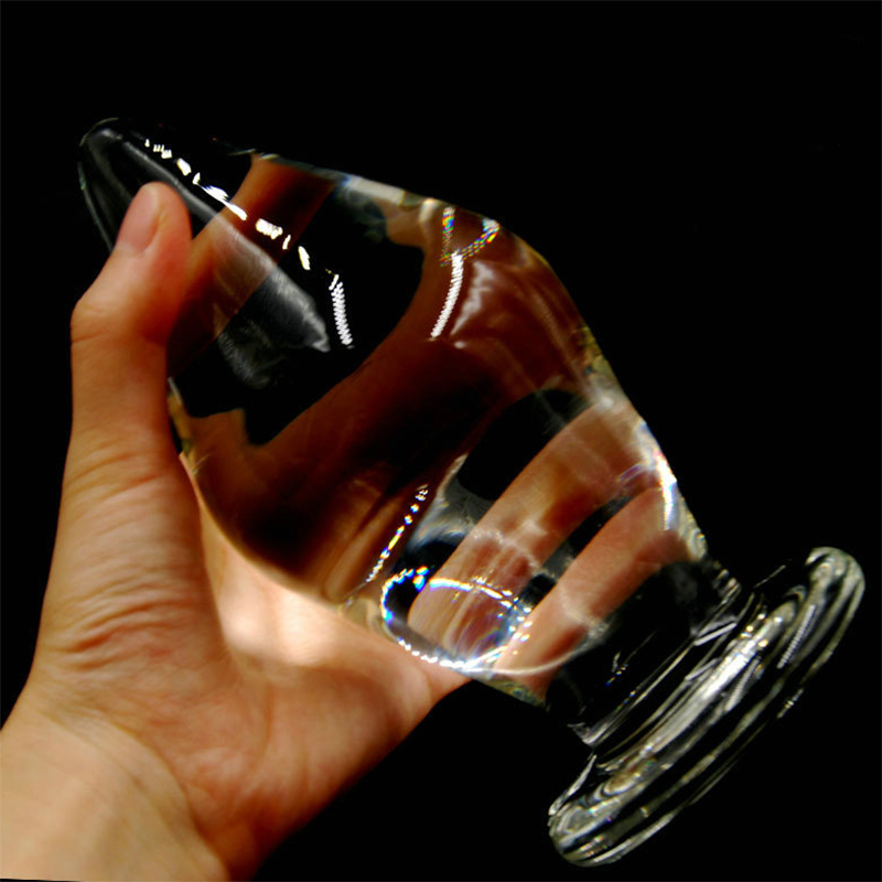 80mm grande cristal vibrador pyrex vidro anal butt plug talão vagina dildo adulto próstata g-ponto masturbação brinquedo do sexo para homens femininos gay