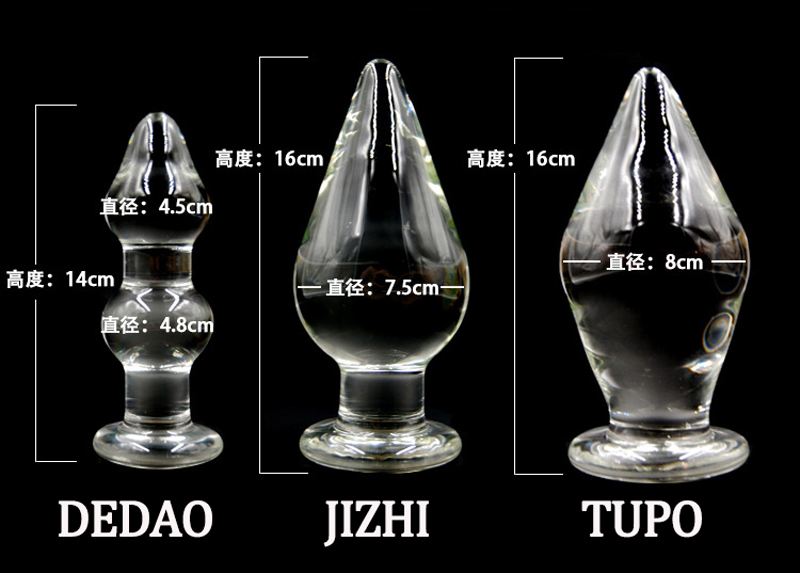 80mm grande cristal vibrador pyrex vidro anal butt plug talão vagina dildo adulto próstata g-ponto masturbação brinquedo do sexo para homens femininos gay