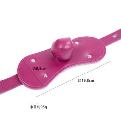 Bloqueador de boca de couro para flertar vermelho para casais BDSM Mordaça