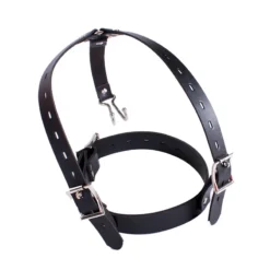 Head harness de couro com nose hook aberto
