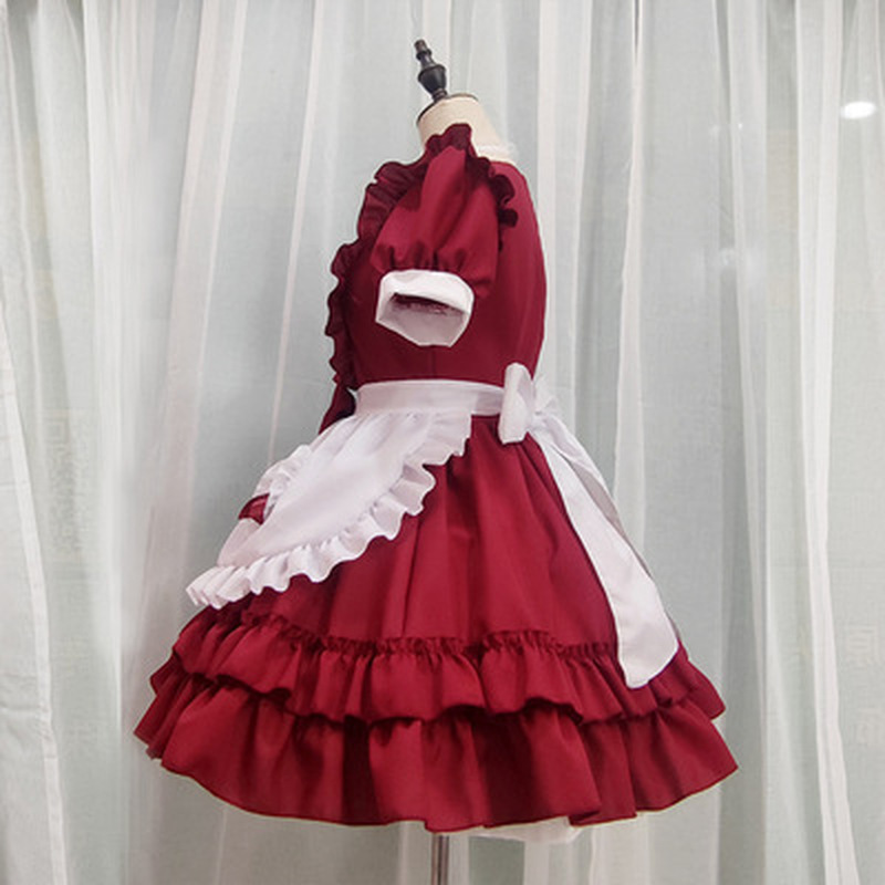 Sexy lolita rosa empregada vestido japonês doce mulher kawaii vestido rpg traje halloween festa cosplay anime kawaii roupas