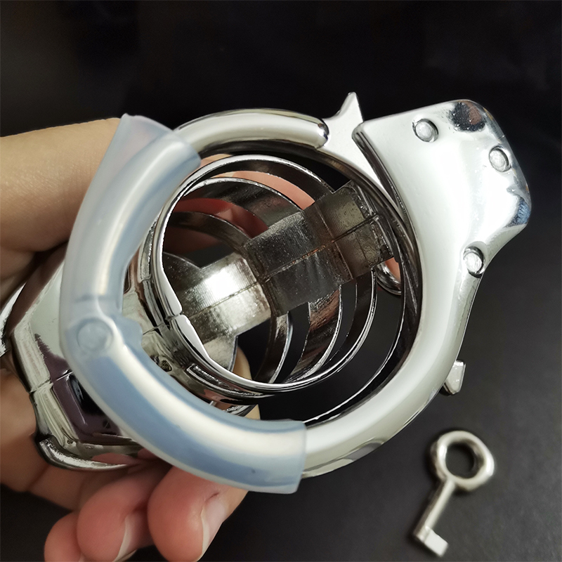 Novo 30-50mm ajustável pênis anel galo gaiola de castidade metal masculino dispositivo de castidade evitar masturbação produtos brinquedos sexuais para homens