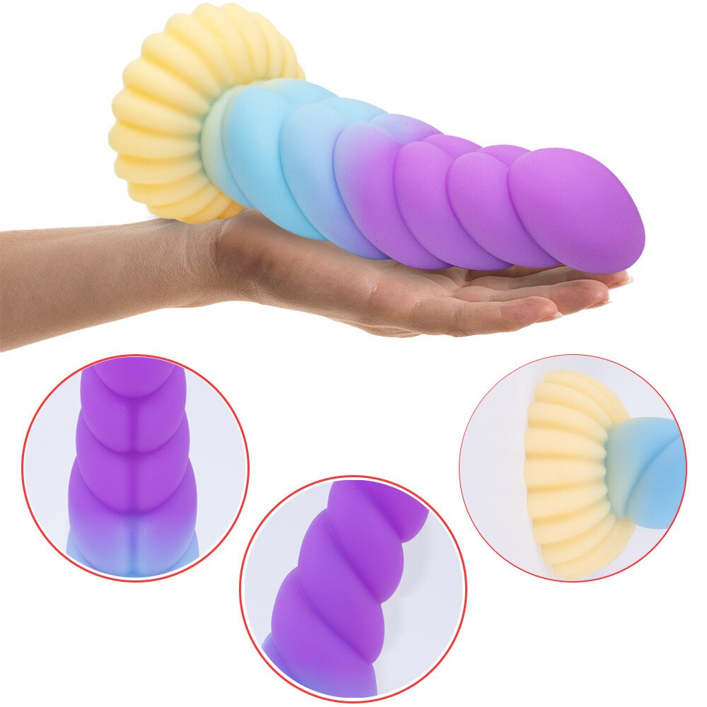 14cm rosqueado vibrador com ventosa brilho no escuro colorido pênis para iniciantes do sexo feminino masturbador iniciante anal plug brinquedo