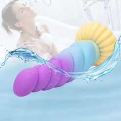 14cm rosqueado vibrador com ventosa brilho no escuro colorido pênis para iniciantes do sexo feminino masturbador iniciante anal plug brinquedo Inserção