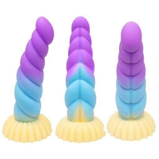 14cm rosqueado vibrador com ventosa brilho no escuro colorido pênis para iniciantes do sexo feminino masturbador iniciante anal plug brinquedo Inserção