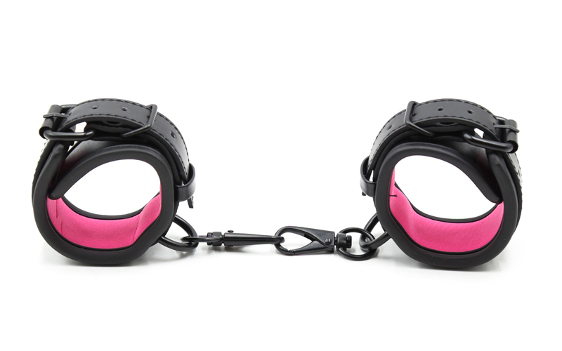 3pcs conjunto de bondage bdsm bdsm colar de couro escravo algemas de sexo polícia anklecuffs brinquedo sexual para mulher casais bondage kit