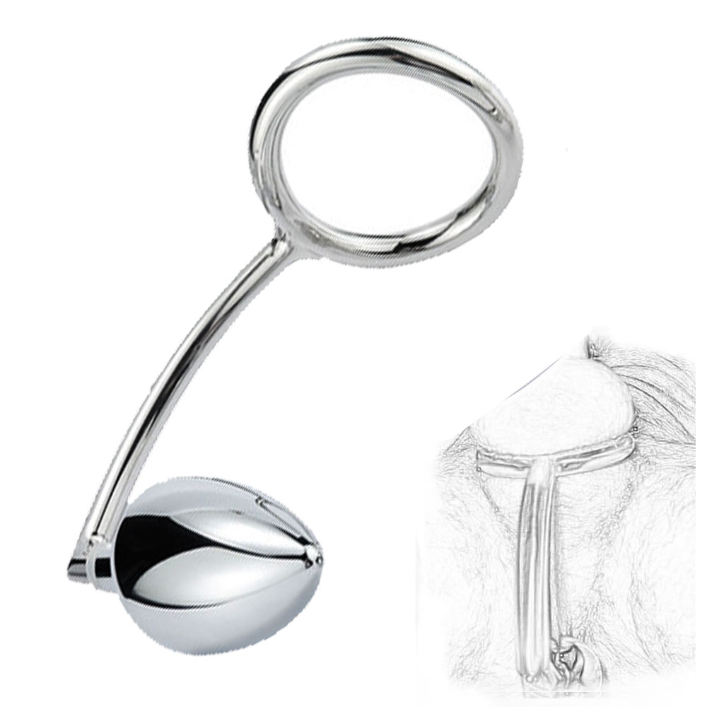 40/45/50mm metal anal gancho com anel de pênis para masculino anal plug penis castidade bloqueio fetiche galo anel sexo brinquedos para homens