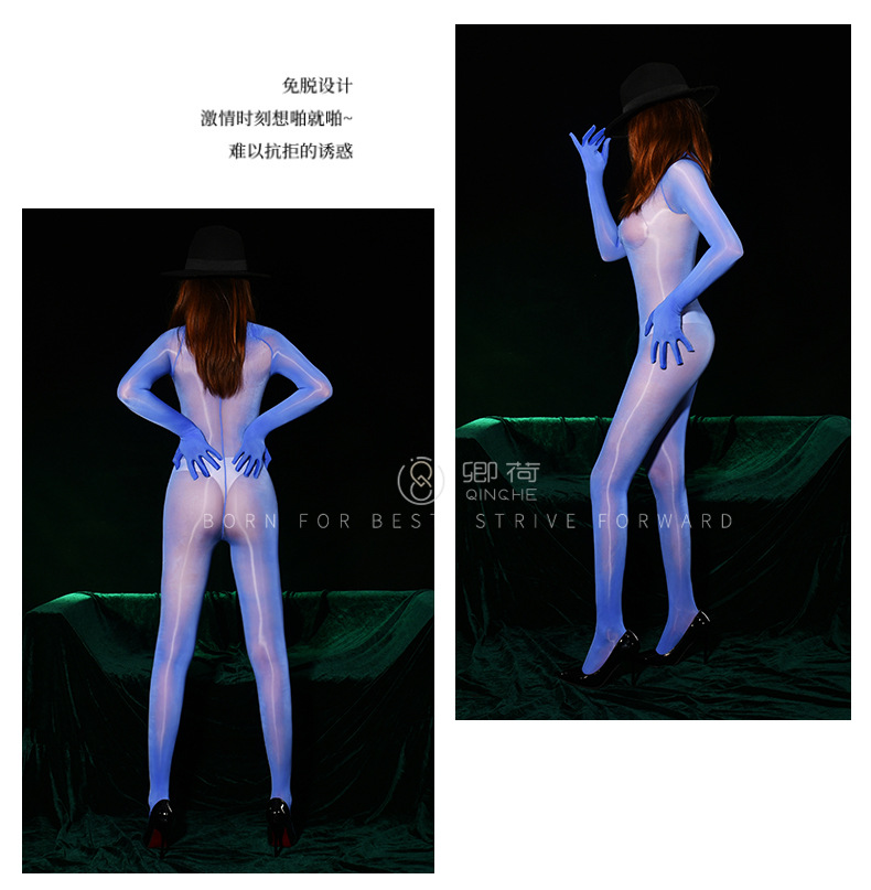 8d brilhante ultra-fino aberto virilha corpo inteiro meias 8d sem costura brilhante bodysuit sexy apertado mais tamanho envolvimento completo de dedos