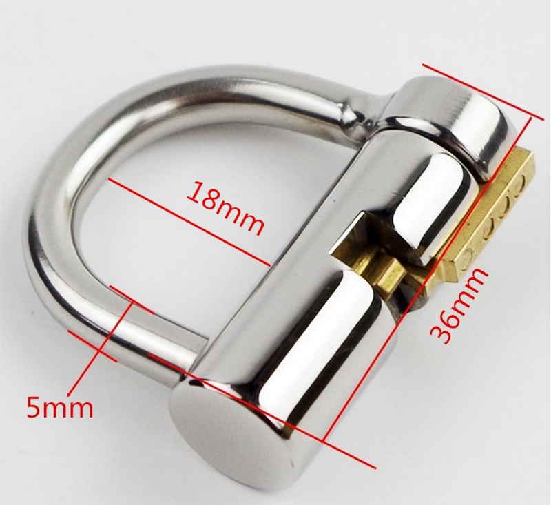 Aço inoxidável 5mm pa bloqueio glans piercing masculino dispositivo de castidade sexo brinquedos para masculino fixação de pênis bloqueio de castidade.