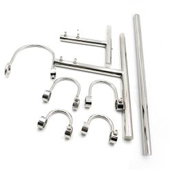 Aço inoxidável bdsm escravo de joelhos punição restrições adulto jogo brinquedos sexuais colar punho tornozelo manguito bondage para mulheres masculinas BDSM Bondage