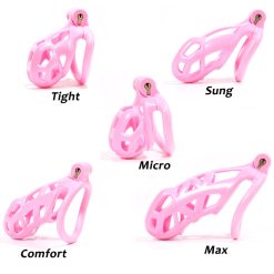 Alta qualidade rosa dispositivo de castidade masculina com 4 anéis de arco, gaiola de galo cobra, gaiola de pênis de retenção, produto sexual para o homem gay brinquedos Cintos de Castidade