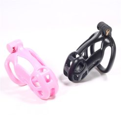 Alta qualidade rosa dispositivo de castidade masculina com 4 anéis de arco, gaiola de galo cobra, gaiola de pênis de retenção, produto sexual para o homem gay brinquedos Cintos de Castidade