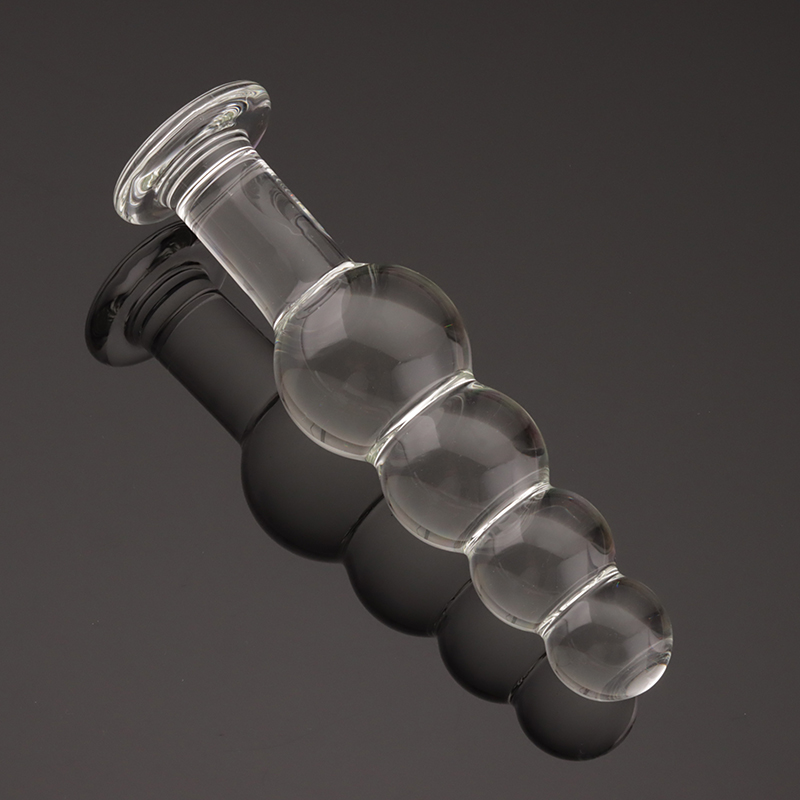 Anal plug butt plug pyrex vidro vibrador anal dilatador vaginal massageador brinquedo do sexo para homens feminino estimulador vaginal anal 6 contas