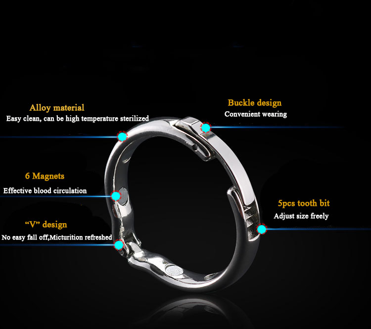 Anel peniano magnético, brinquedos sexuais de metal para ereção peniana, produtos íntimos