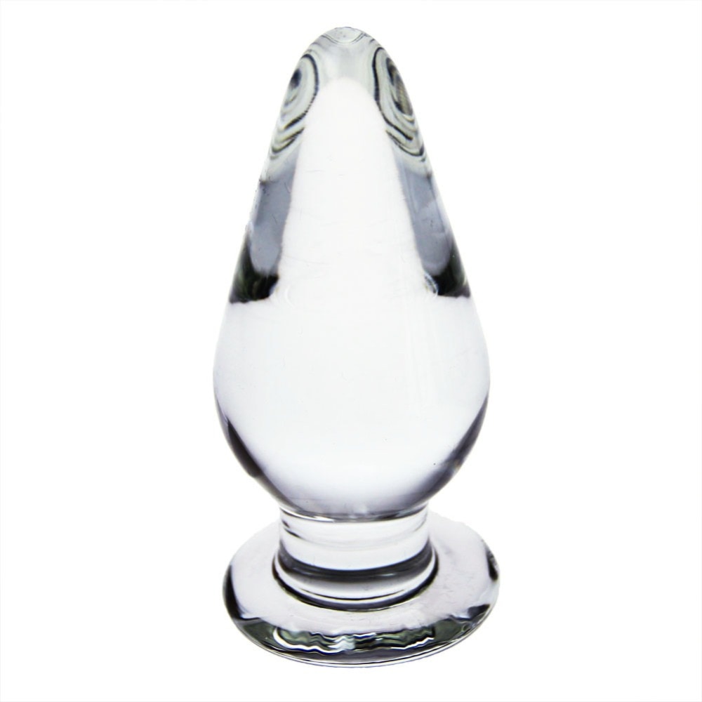 Brinquedos do sexo anal do plugue de vidro puro claro para a mulher lésbica g ponto esguicho cristal bin bala estimulação da próstata ânus buttplug