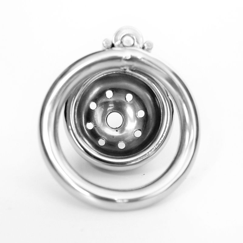 Dispositivo de castidade masculino, trava parafuso de aço inoxidável super pequena gaiola de castidade trava peniana anéis penianos brinquedos sexuais para homens